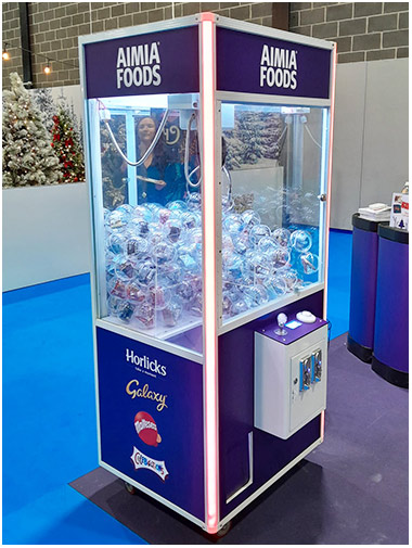 Aimia Foods Branded Claw Machine available for hire