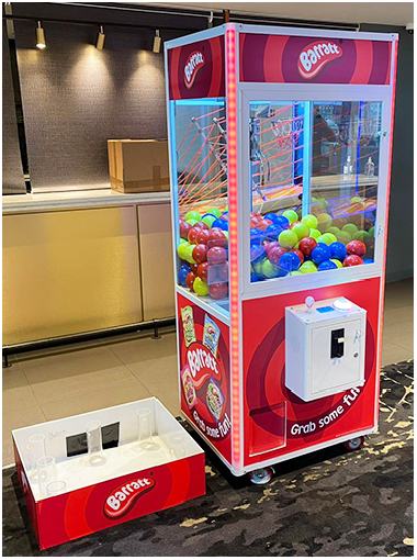 Barrats Prize Grabber arcade claw machine available for hire