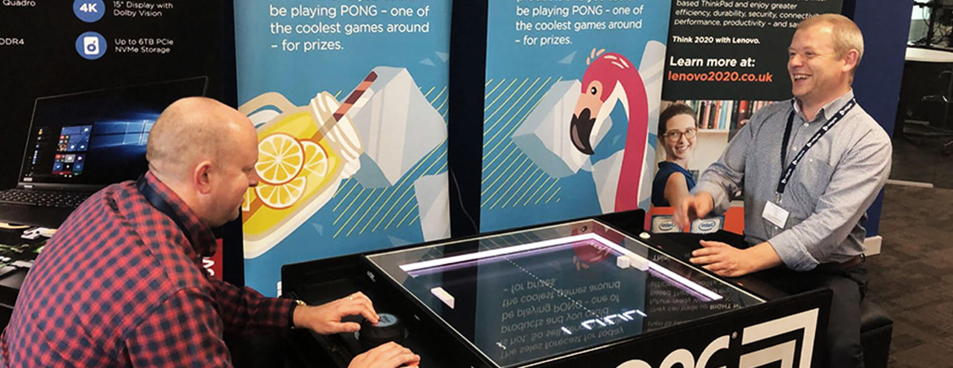atari pong arcade table at special office event