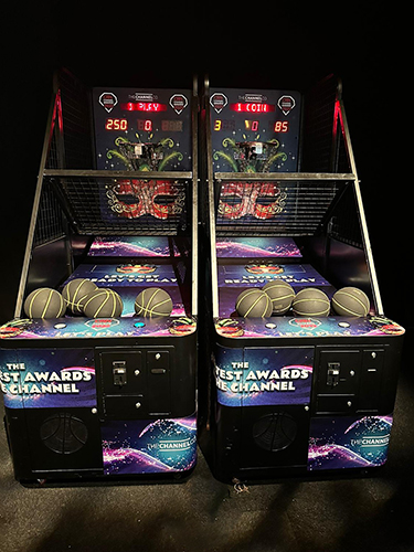 TV Channel Awards Branded Basketball Machine for Hire