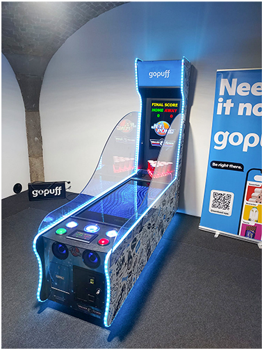 Go Puff Branded Beer Pong Arcade Game For Hire