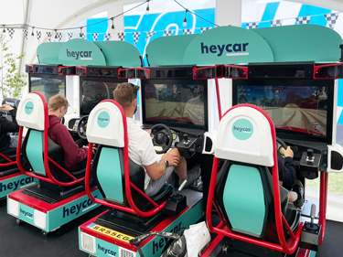 Heycar Branded Sega Rally 3 Arcade Racing Game available for event hire