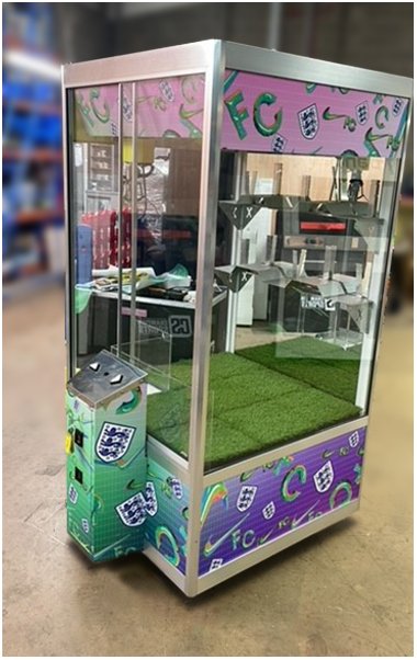Nike FC Branded Prize Grabber Claw Machine available for event hire