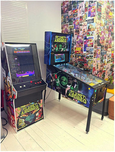 Planet Ardberg Branded Pinball and Retro Arcade Games available for hire