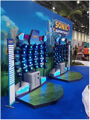 Sega Sonic Super Stars Branded Speed of Light Bataks arcade machine available for hire
