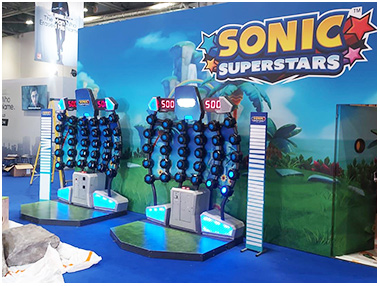 Sega Sonic Super Stars Branded Speed of Light Bataks arcade machine available for hire