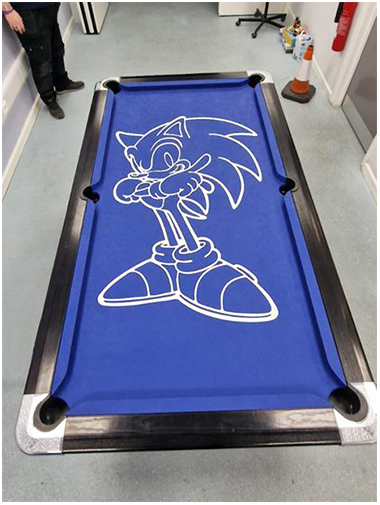 Sonic Custom Branded Pool Table Cloth