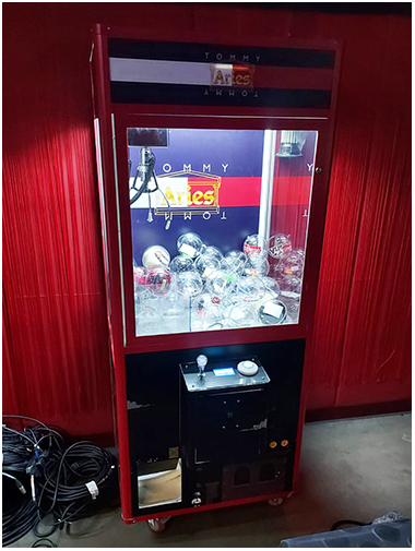 Tommy Hilifiger Prize Crane Grabber Branded Arcade machine for hire